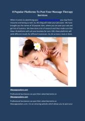 8 Popular Platforms To Post Your Massage Therapy Services.pdf
