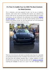 It’s Time To Coddle Your Car With The Best Anaheim Car Wash Services.pdf